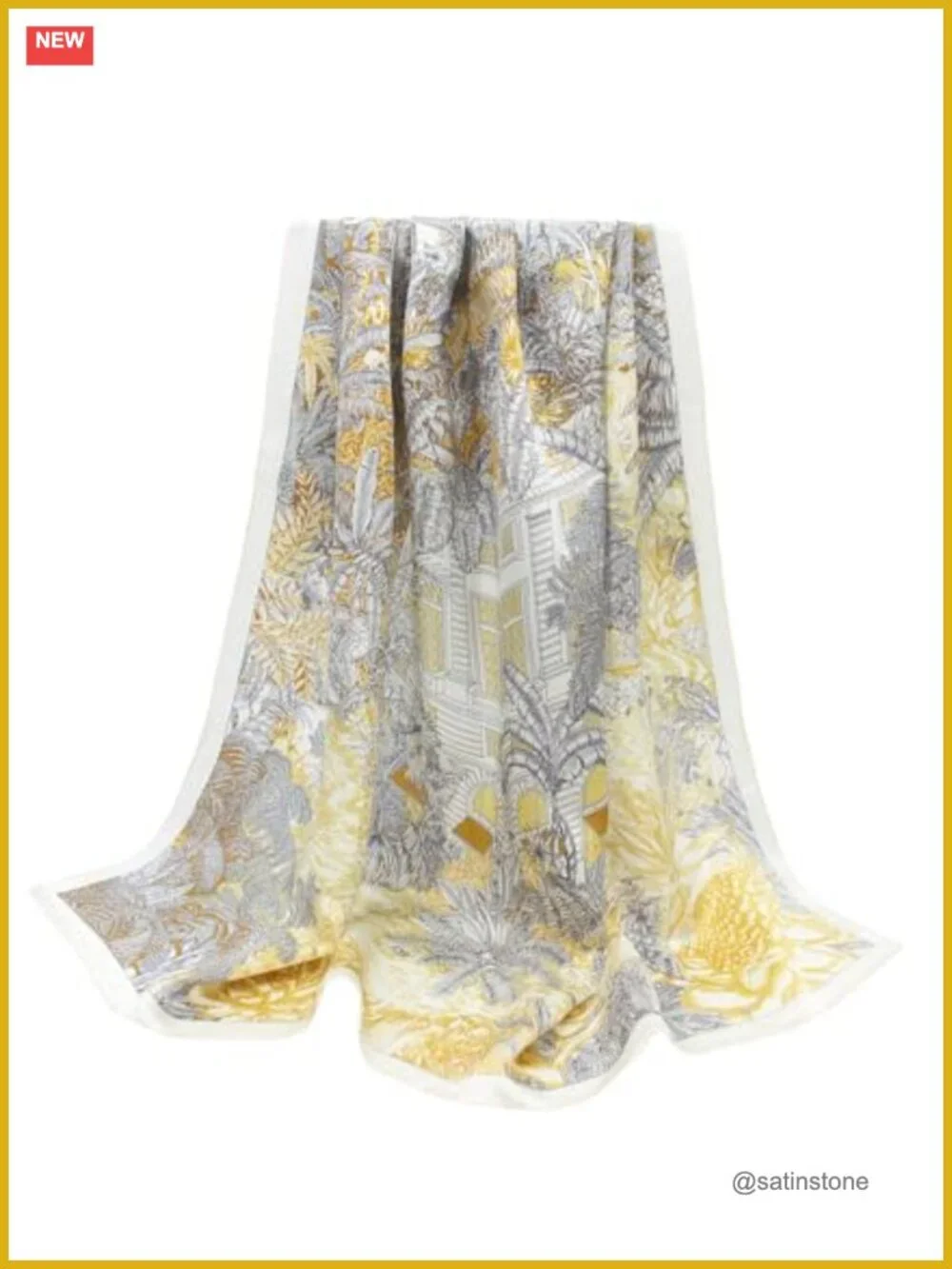 100% Mulberry Silk Scarf - 35